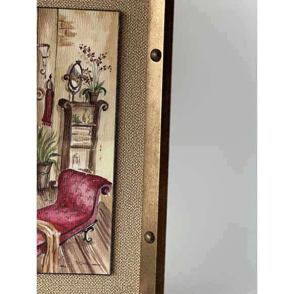 Tre Sorelle Studios "Boudoir Bathtub" Framed Art Oil Print signed - Picture 4 of 8